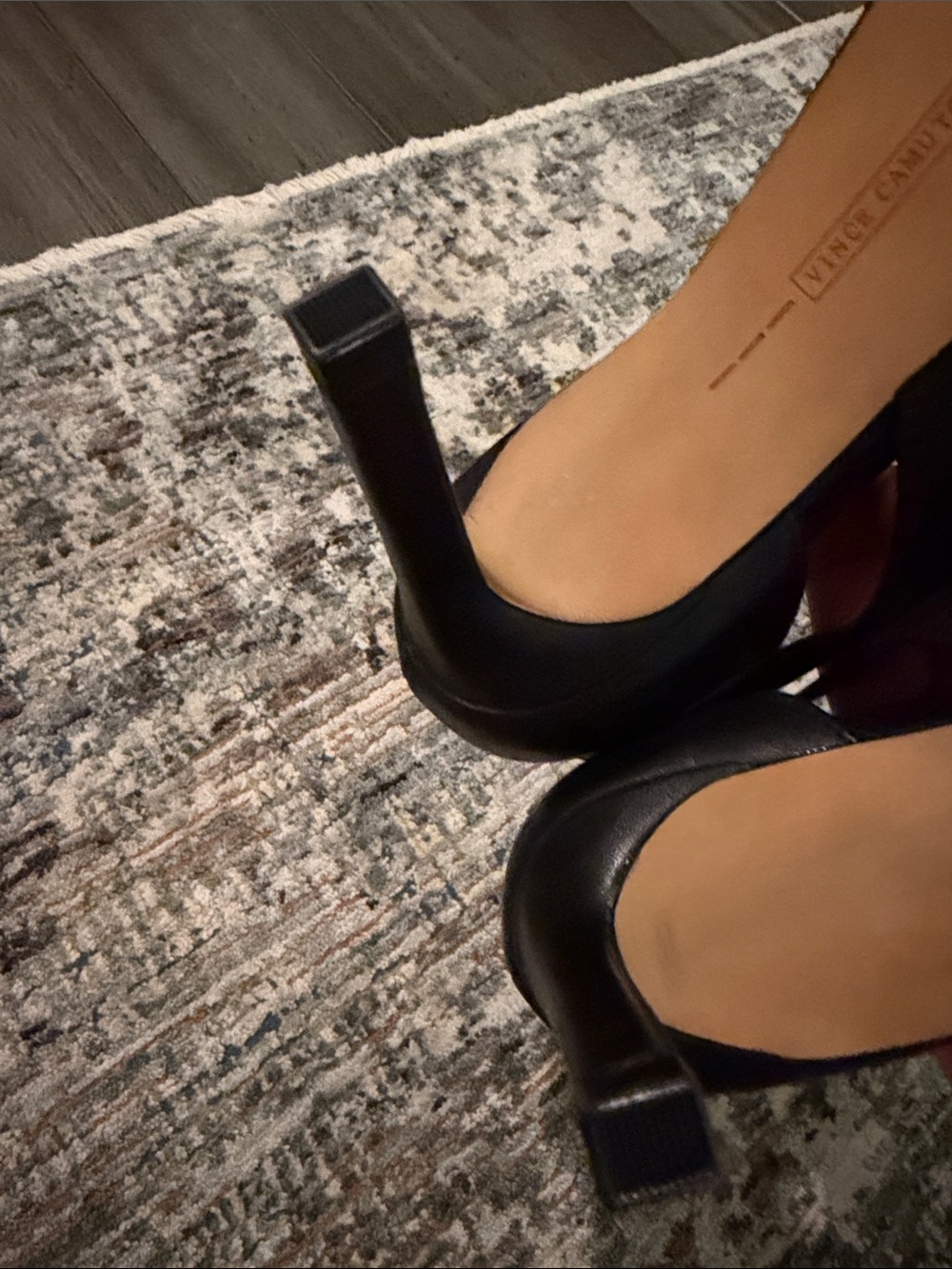 Vince Camuto Black Pointed Pumps with Braided Straps - Picture 7 of 7